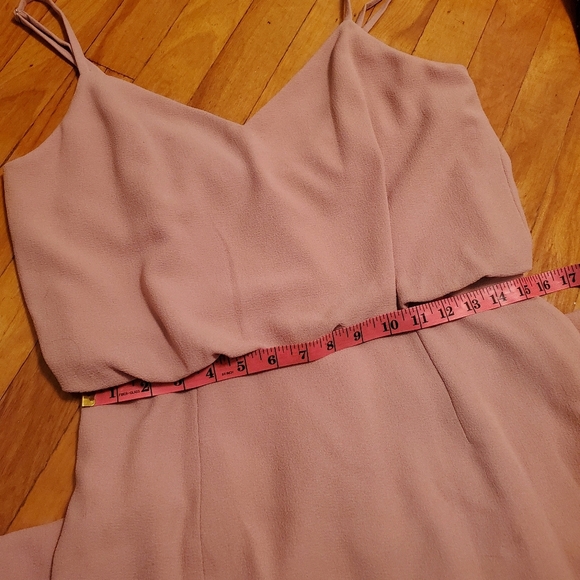 Dress The Population Gracelyn Blouson Jersey maxi dress.High split. Pink. Size L - Picture 10 of 16